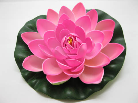 25 Floating 17cm Lotus Flower Ornament Wedding Decoration - Pink - Click Image to Close