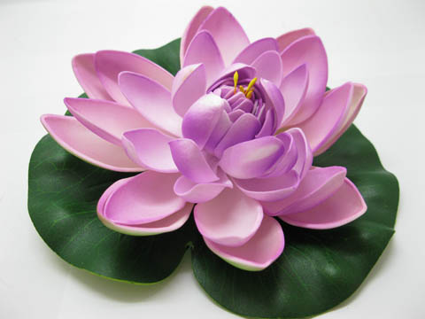 25 Floating 17cm Lotus Flower Ornament Wedding Decoration-Purple - Click Image to Close