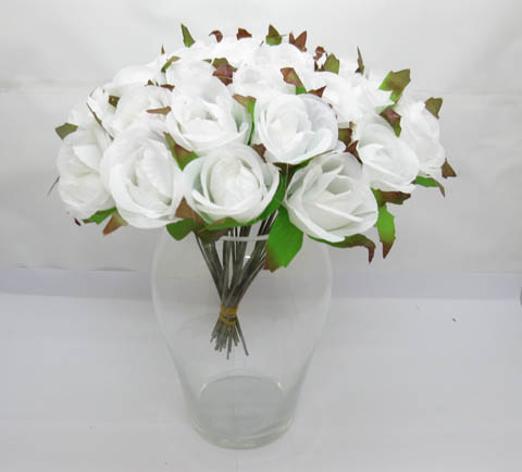 26X Head White Rose Posy Bouquet Holding Flowers Wedding Favor - Click Image to Close