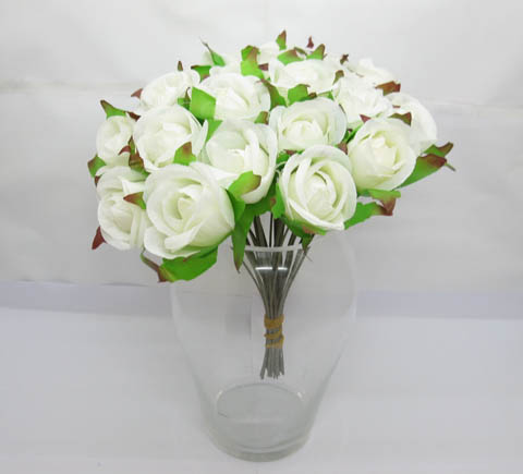 26X Head Ivory Rose Posy Bouquet Holding Flowers Wedding Favor - Click Image to Close