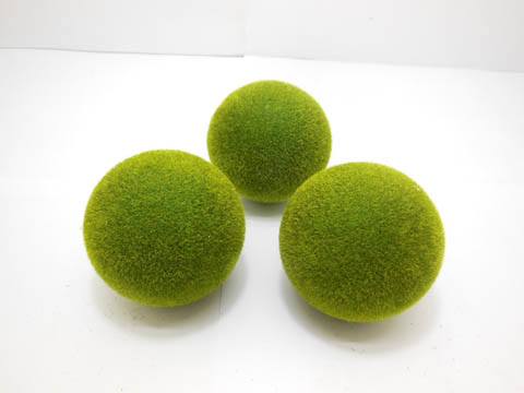 50 Green Artificial Foam Moss Ball D¡§?cor 65mm Dia. - Click Image to Close