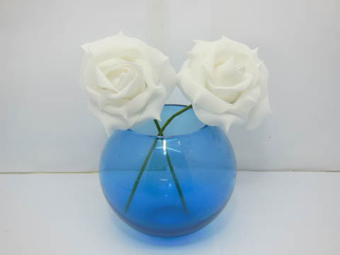 24Pcs White Rose Artificial Foam Flower Hair Pick Wedding - Click Image to Close