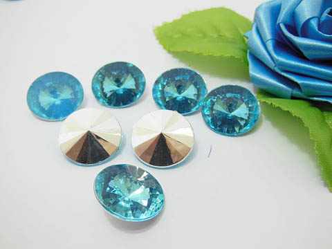 200 Diamond Confetti 18mm Wedding Party Table Scatter - Blue - Click Image to Close
