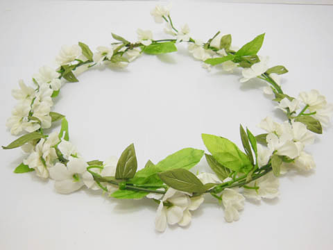 6Pcs White Flower Garland Bride Corolla Wedding Hair Accessories - Click Image to Close