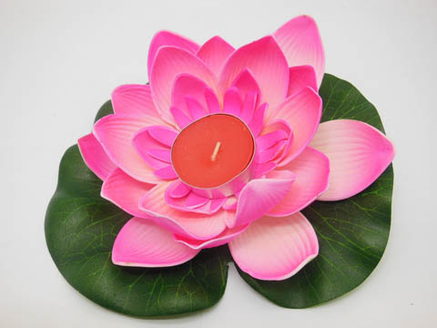 25 Embossed Pink Floating Lotus Flower Wedding Decoration - Click Image to Close