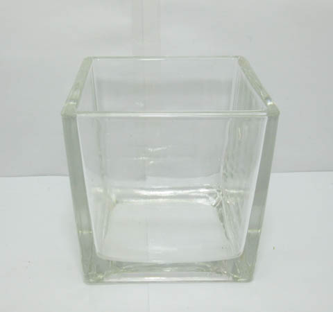 4X Wedding Clear Glass Cube Square Table Flower Vases 10x10cm - Click Image to Close