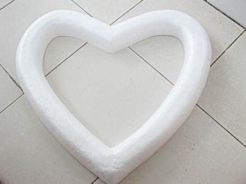4Pcs Polystyrene Foam Hollow Heart Decoration Craft DIY 500mm - Click Image to Close