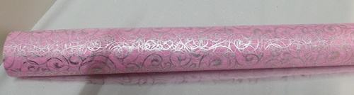4x1Roll Pink Organza Ribbon 49cm Wide for Craft ac-ft380 - Click Image to Close
