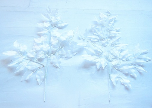 12X Artificial White Banyan Leaves Wedding Favor - Click Image to Close