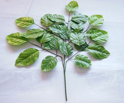 12Branch X 25 Leaves Artificial Apple Leaves - Click Image to Close