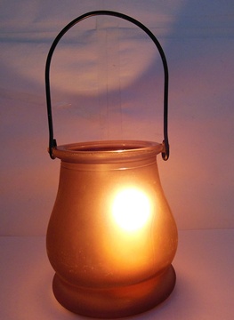 10Pcs Coffee Frosted Hanging Glass Tea Light Holder Wedding Favo - Click Image to Close
