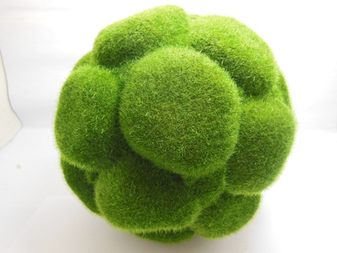 2Pcs Green Artificial Foam Moss Stone Ball D??cor 200mm Dia. - Click Image to Close