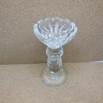 1X New Crystal Lotus Candle Holder 12.5cm High - Click Image to Close