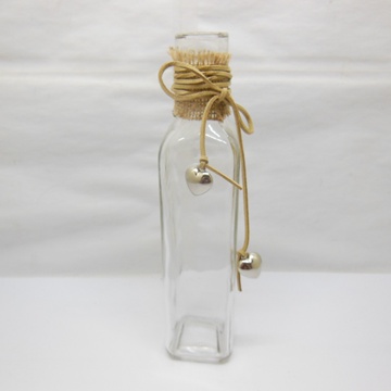 4X Glass Heart Message Bottles Vases Wedding Decorations 21cm Hi - Click Image to Close