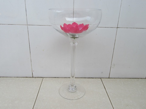 4Pcs Wine Glass Flower Vase 35cm High Wedding Favor - Click Image to Close