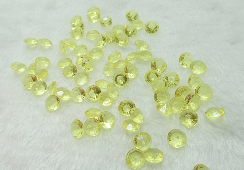 1000 Yellow Diamond Confetti 8mm Wedding Table Scatter - Click Image to Close