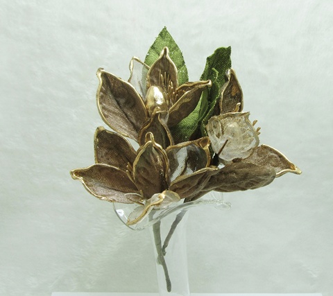 20Bundle Coffee Craft Scrapbooking Wedding Decor Flower 20.5cm - Click Image to Close