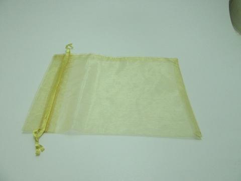 98 Yellow Drawstring Jewelry Gift Pouches 18x13cm - Click Image to Close