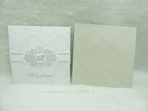 10Pcs New Wedding Invitation W/Flower 14.7X14.7cm - Click Image to Close