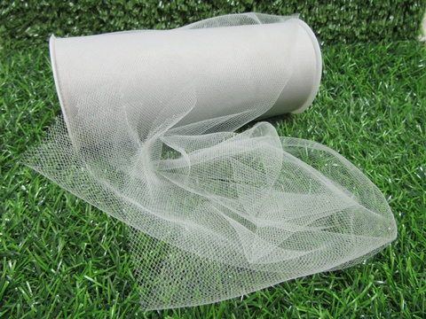 4Roll X 25Yards Tulle Roll Spool 15cm Wedding Gift Bow - Gray - Click Image to Close