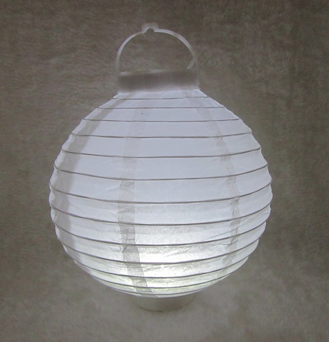 5Pcs Plain White Led Light Up Paper Lantern 20cm - Click Image to Close