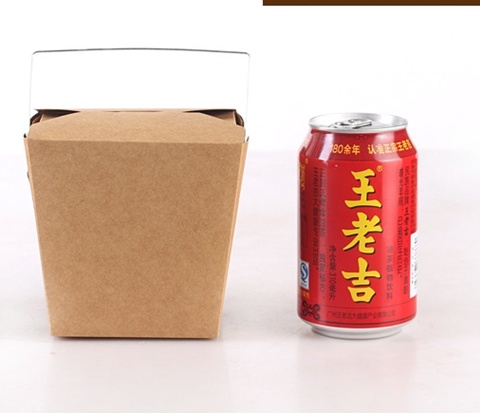36X Kraft Noodle Box with Handle 780ml - Click Image to Close