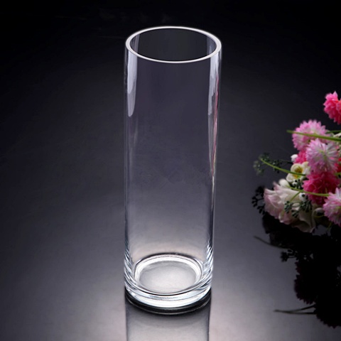 1X Wedding Clear Glass Cylinder Table Flower Vases 34.5x15cm - Click Image to Close