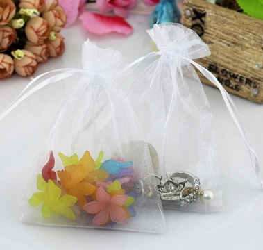 100X White Drawstring Jewelry Gift Pouches 17.5x13cm - Click Image to Close