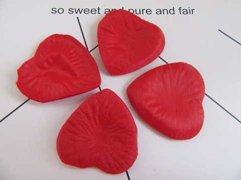 1000X Heart Shape Petals Wedding Party Decoration - Red - Click Image to Close