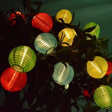1Set X 10Pcs LED Solar Power Lanterns String Lights Wedding Deco - Click Image to Close