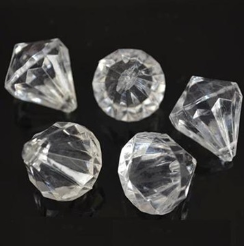 170Pcs Clear Diamond Bead Finding Wedding Decoration 20x19mm - Click Image to Close