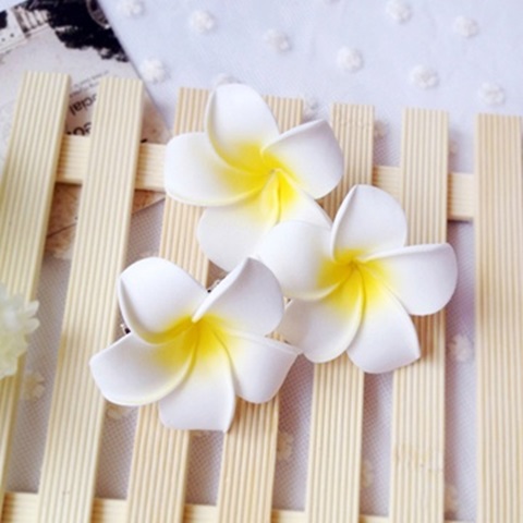 50 New Fabulous Foam Frangipani Flower 4.5x2cm - Click Image to Close