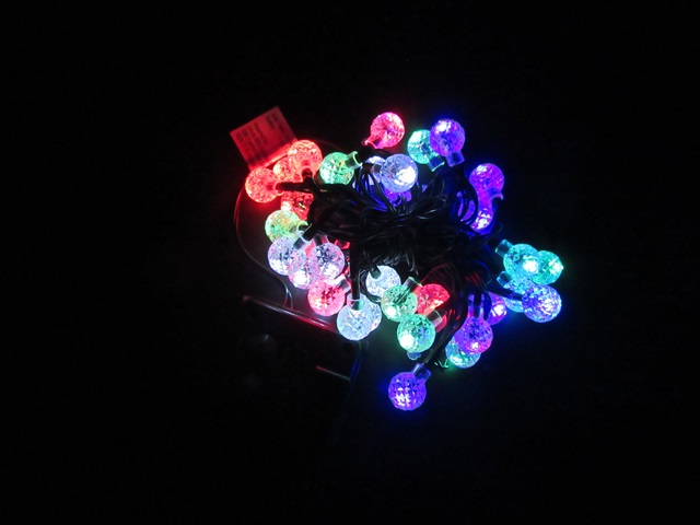 1X Crystal 35 Ball Solar Power String Lights Rope Outdoor Decor - Click Image to Close