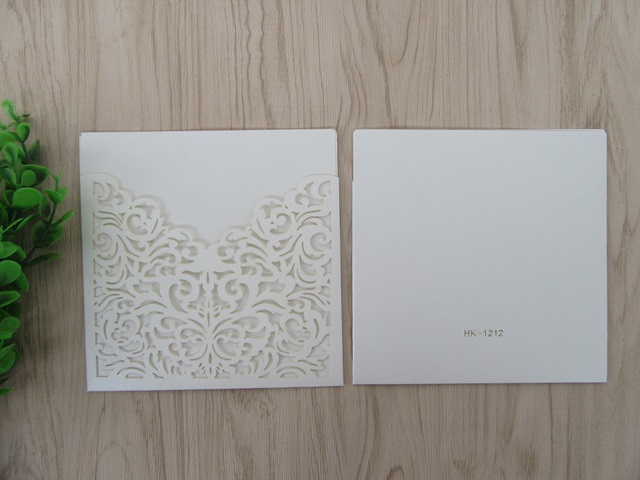 10Pcs New White Wedding Invitation Lazer Hollow Butterfly - Click Image to Close