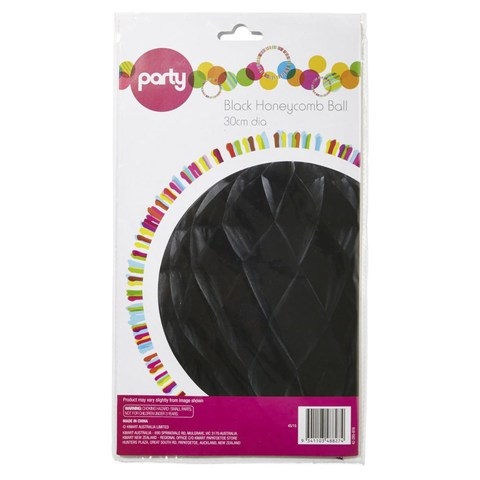 4X Black Honeycomb Balls Tissue Paper Pom Poms Party Lantern - Click Image to Close