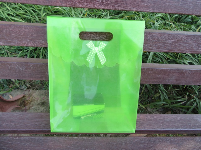 12 Clear Green Gift Bag for Wedding Bomboniere 31.5x24.5x12cm - Click Image to Close