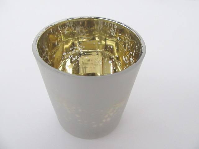 12 Slivery Color Glass Tea Light Holder Wedding Favor - Click Image to Close