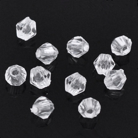 3000 Clear Faceted Bicone Beads Jewellery Finding 6mm - Click Image to Close