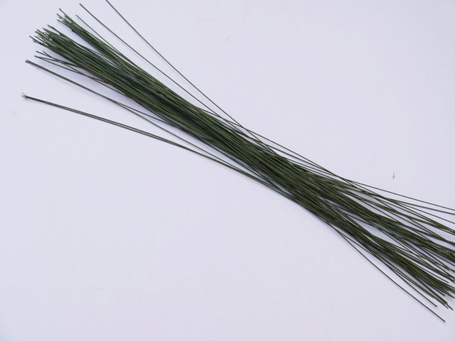 150Pcs Green Covered Florist Wire for Floristry/Crafts 20# - Click Image to Close