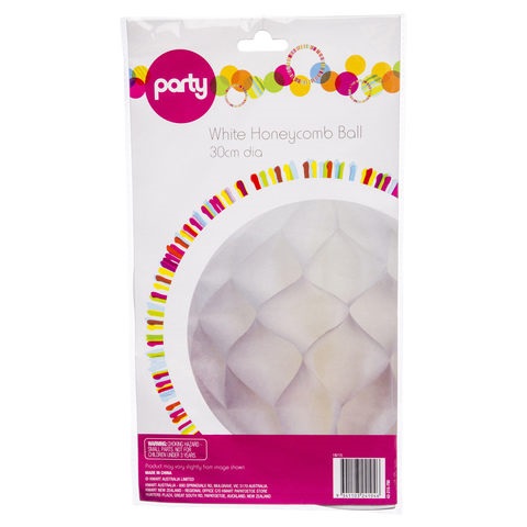 14Pcs White Honeycomb Ball Tissue Paper Pom Poms Party Lantern - Click Image to Close