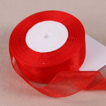 10Rolls X 50Yards Red Organza Ribbon 15mm - Click Image to Close