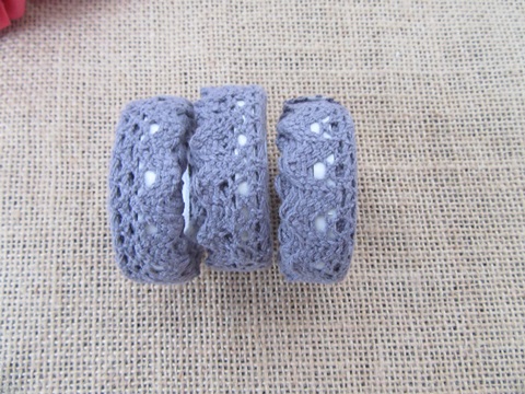 50Rolls X 99cm Dark Purple Adhensive Craft Cotton Trim Embellish - Click Image to Close