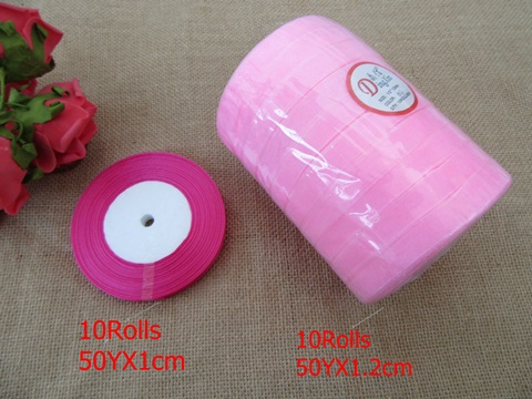 20Rolls X 50Yards Organza Ribbon Mixed Color - Click Image to Close