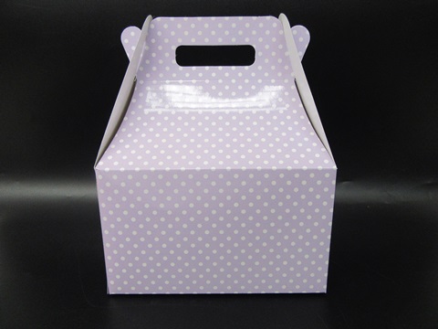 15Pcs Purple Dot Paper Cake Gift Bomboniere Boxes Wedding Favour - Click Image to Close