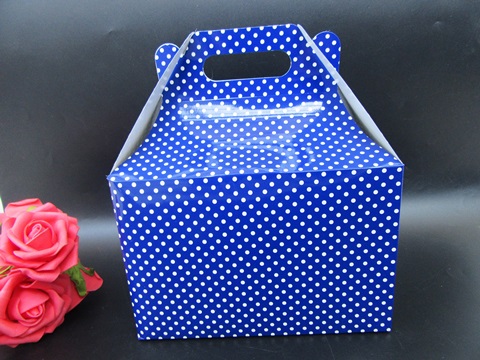 15Pcs Blue Dot Paper Cake Gift Bomboniere Boxes Wedding Favour 1 - Click Image to Close