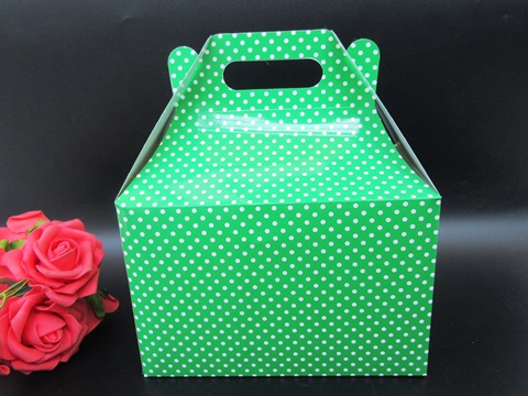 15Pcs Green Dot Paper Cake Gift Bomboniere Boxes Wedding Favour - Click Image to Close