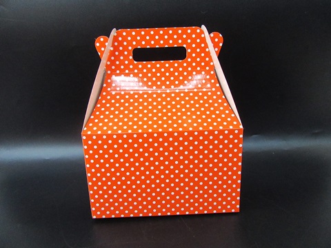 15Pcs Orange Dot Paper Cake Gift Bomboniere Boxes Wedding Favour - Click Image to Close