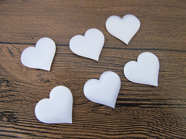 90X Heart Petals Wedding Party Decoration - White - Click Image to Close