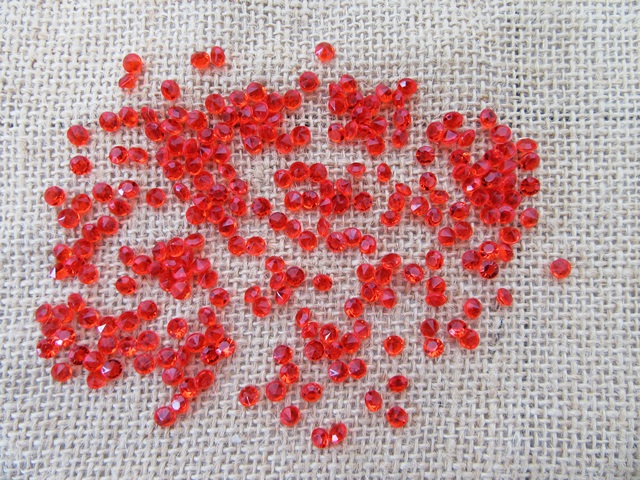 4Pkts x 850Pcs Red Confetti Table Scatter Wedding Favor 4mm - Click Image to Close