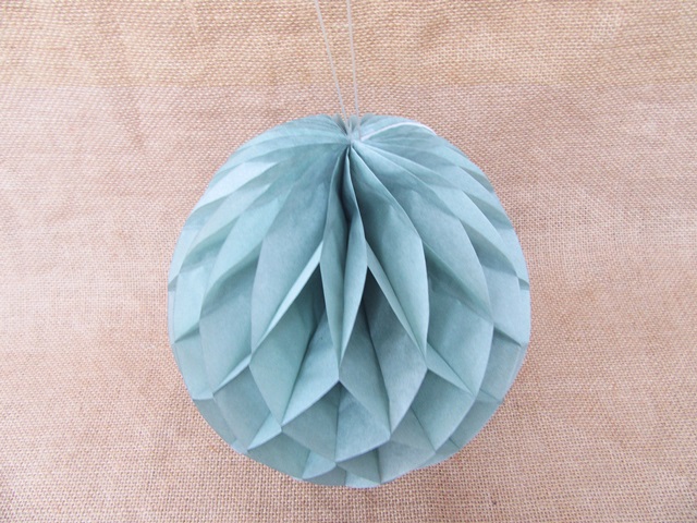 10X Tissue Paper Pom Poms Honeycomb Balls Lanterns Wedding Favor - Click Image to Close